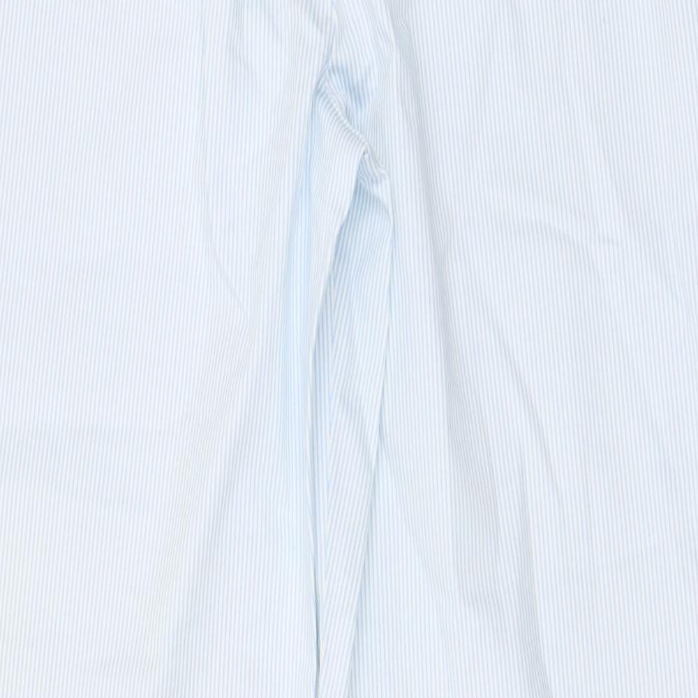 Marks and Spencer Womens Blue Striped Trousers Size 10 L26 in
