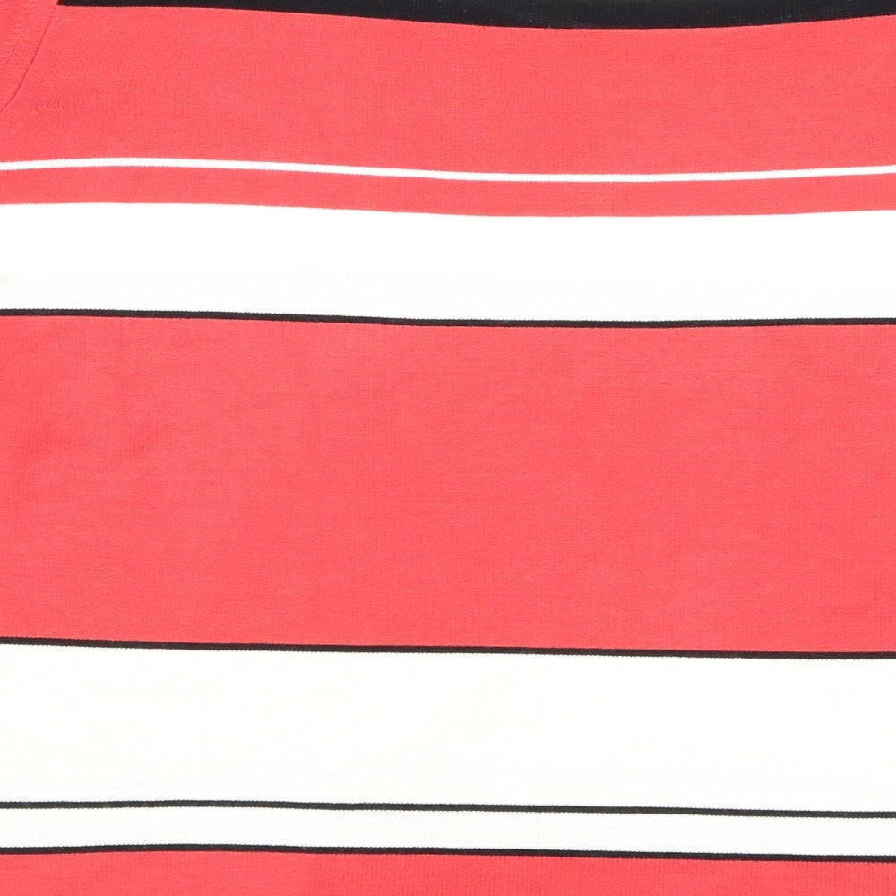 Eugen Klein Womens Red Striped Pullover Jumper Size 18