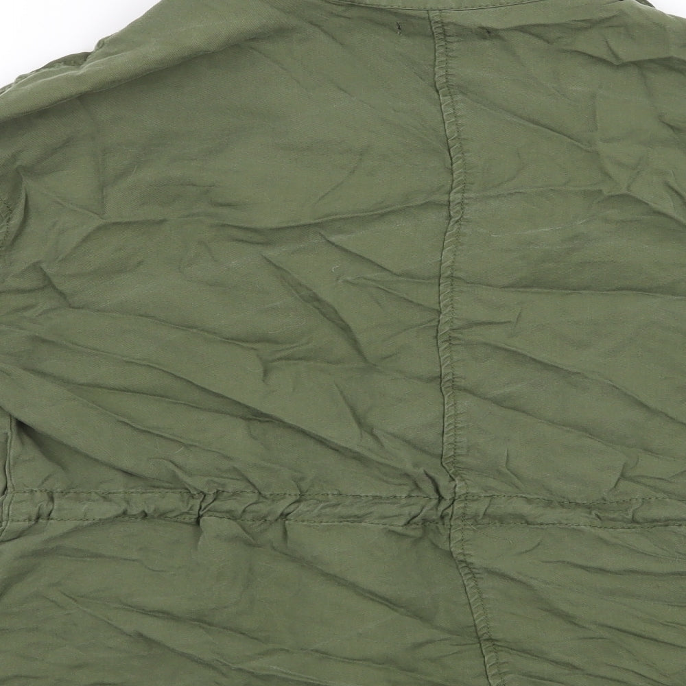 Preworn Womens Green Floral Jacket Size S