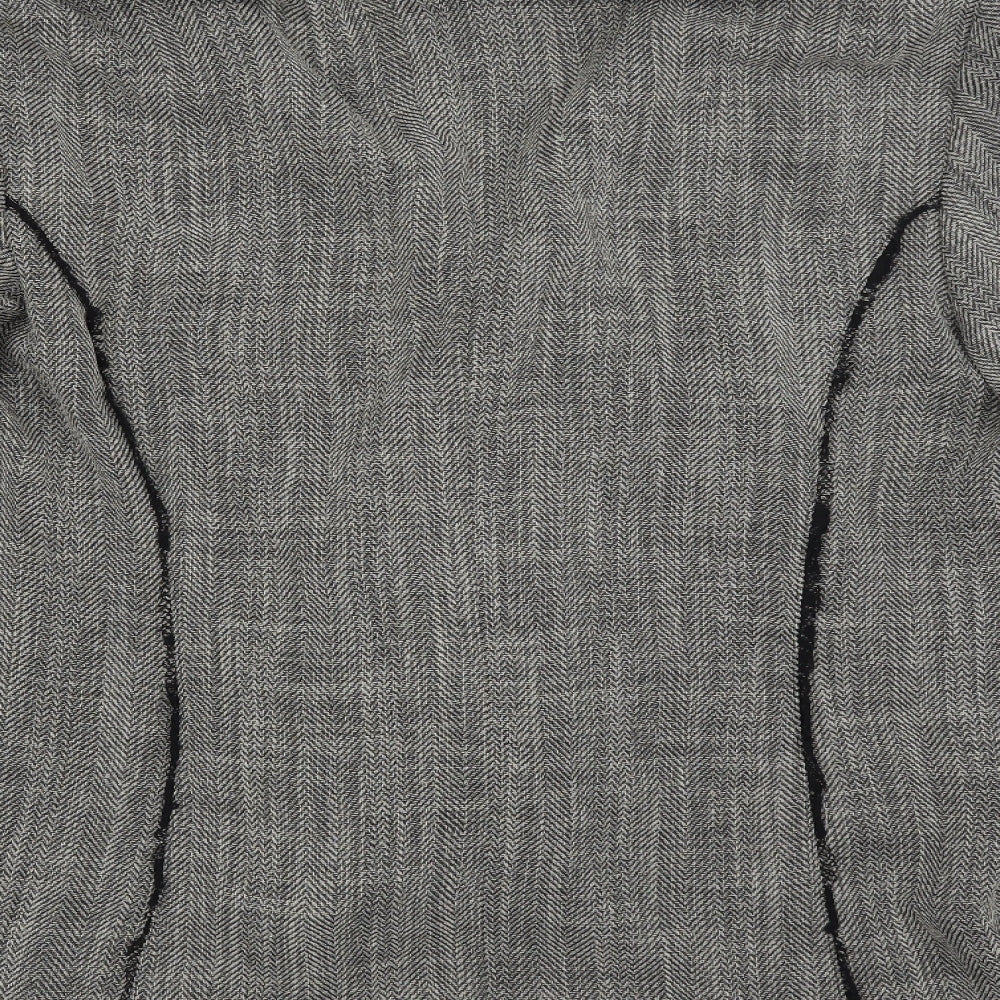Rosie's Womens Grey Herringbone Jacket Blazer Size 14