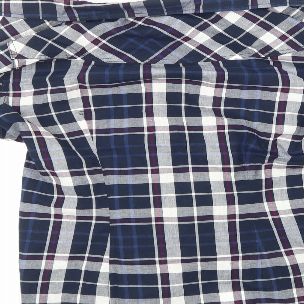 Peacocks Womens Multicoloured Check Basic Button-Up Size 14