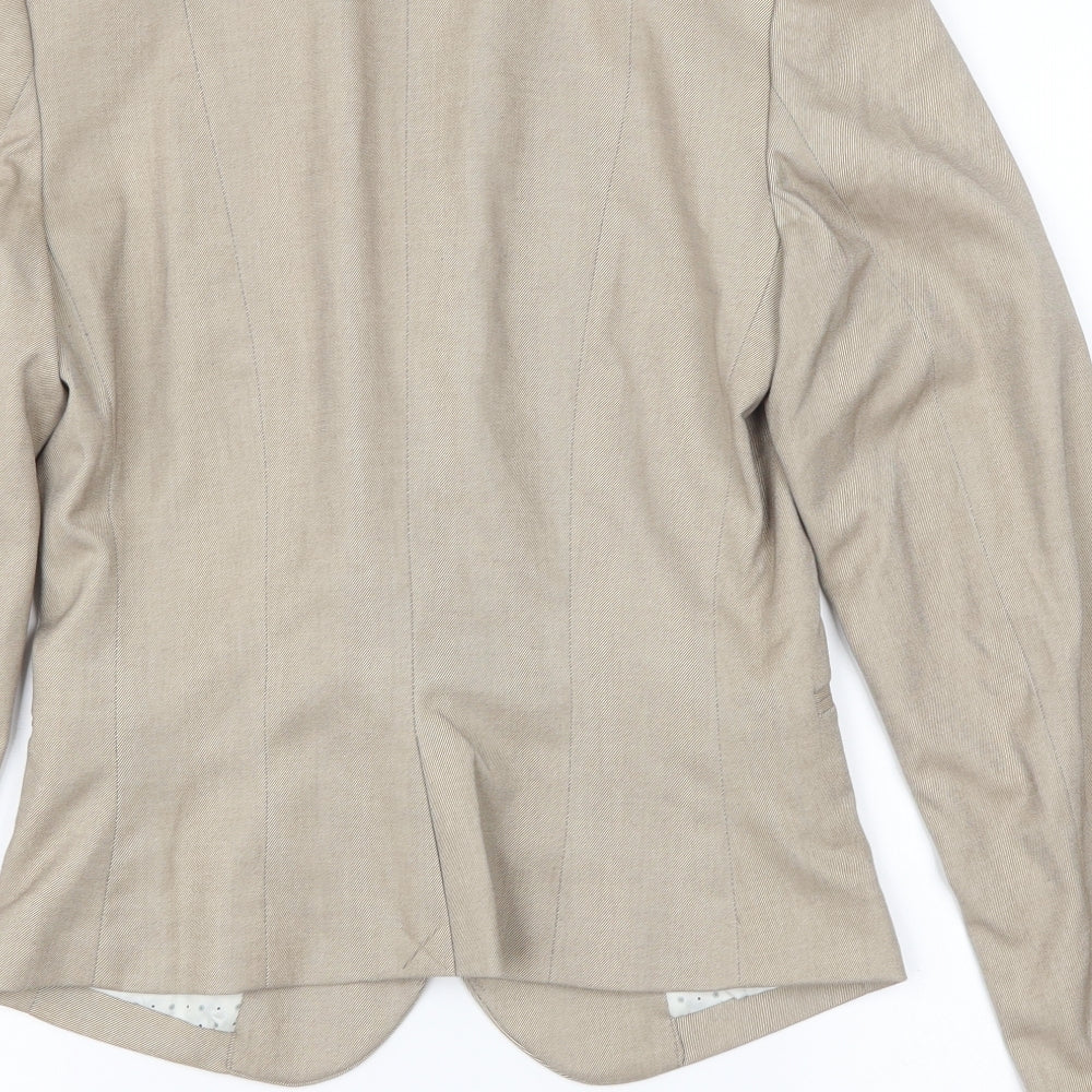 H&M Womens Brown Jacket Blazer Size 34