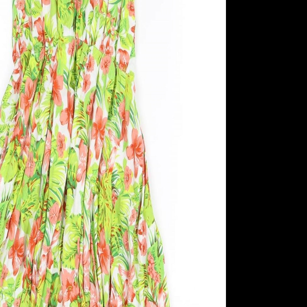 Ruby Rox Womens Green Floral Fit & Flare Size M