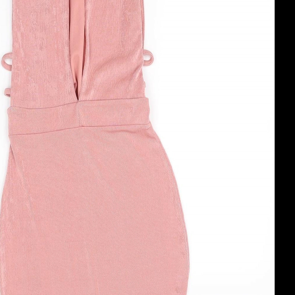 Missguided Womens Pink Fit & Flare Size 8