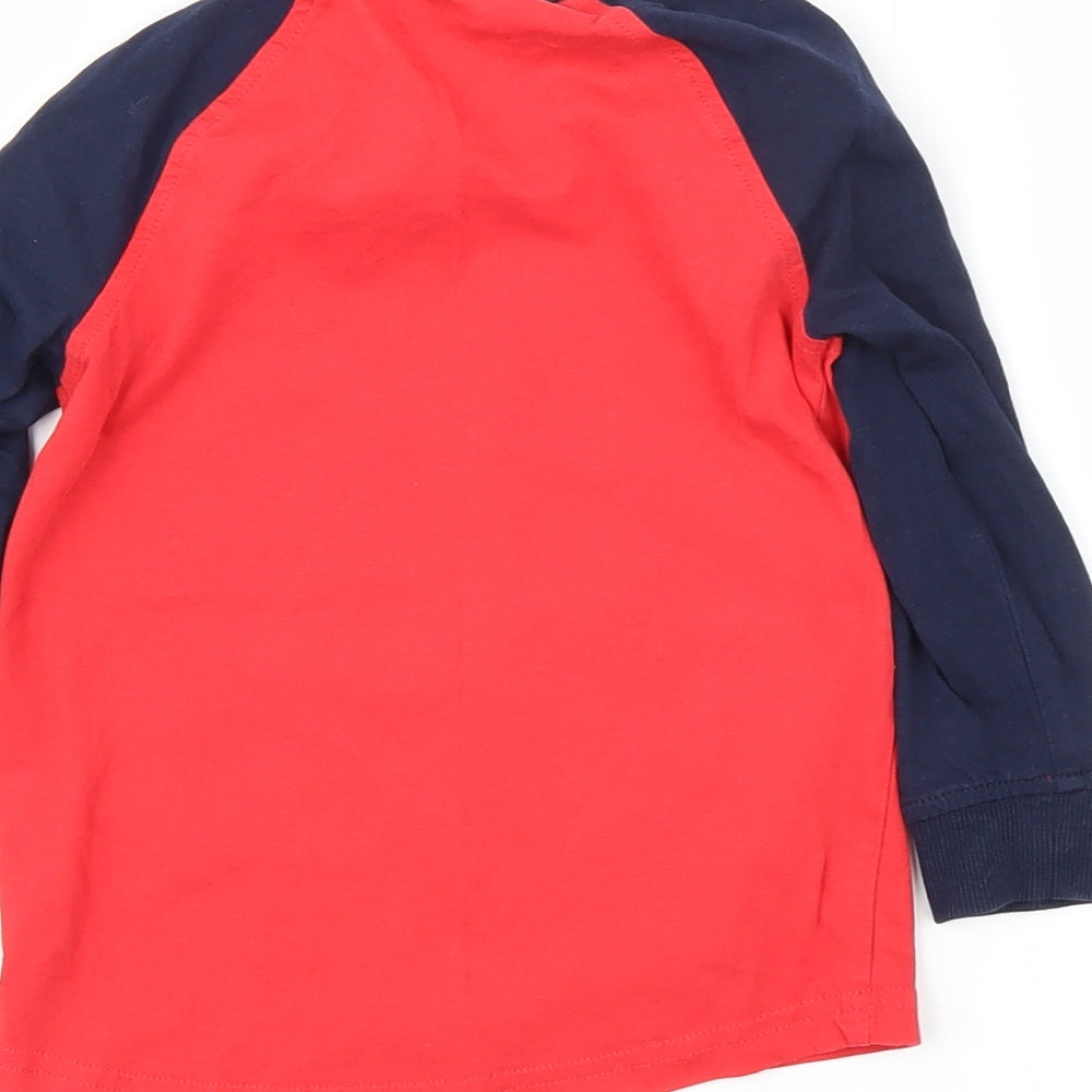 George Boys Red Basic T-Shirt Size 3-4 Years