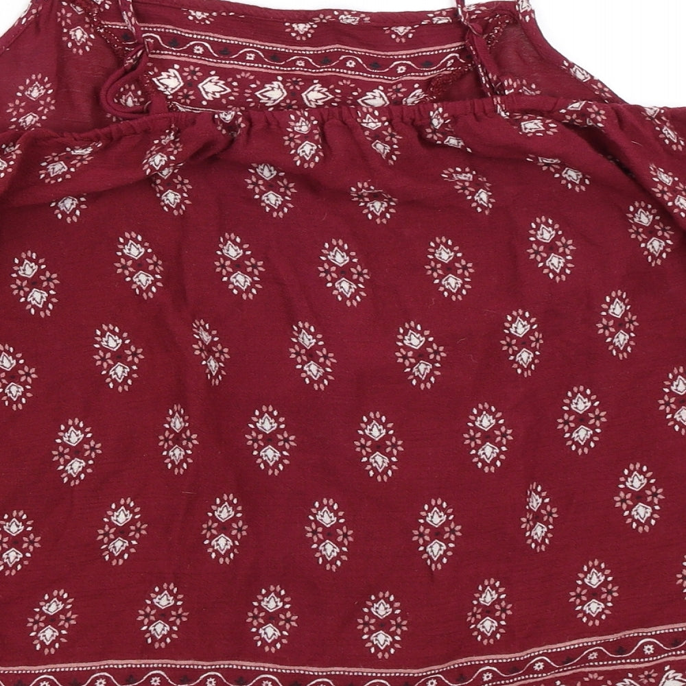 Red Herring Womens Red Basic Blouse Size 8