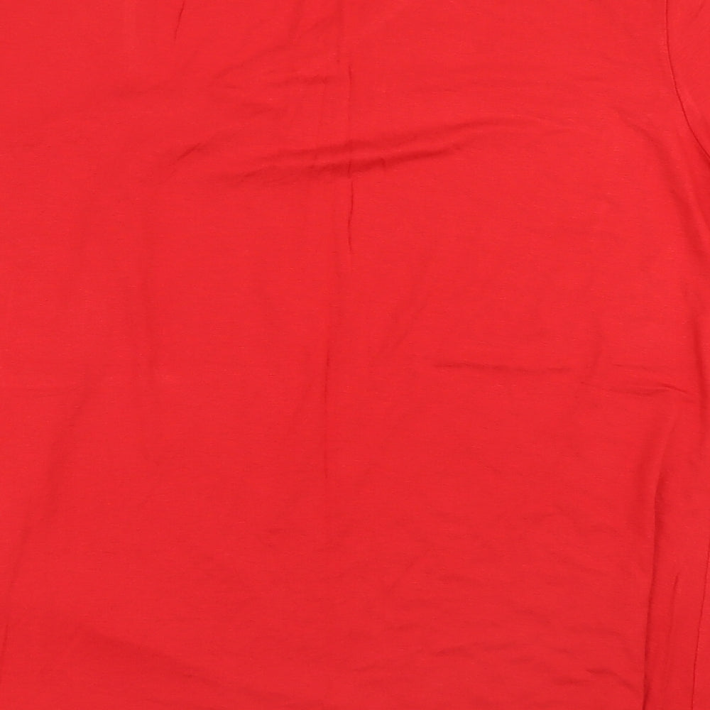 Peruzzi Womens Red Basic T-Shirt Size 14