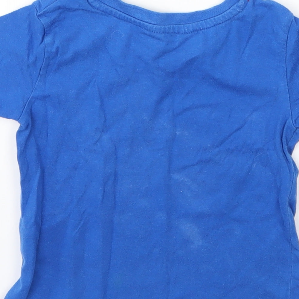 George Boys Blue Jersey Basic T-Shirt Size 2-3 Years - Shark