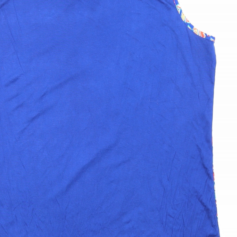 Dunnes Stores Womens Blue Basic Blouse Size 20