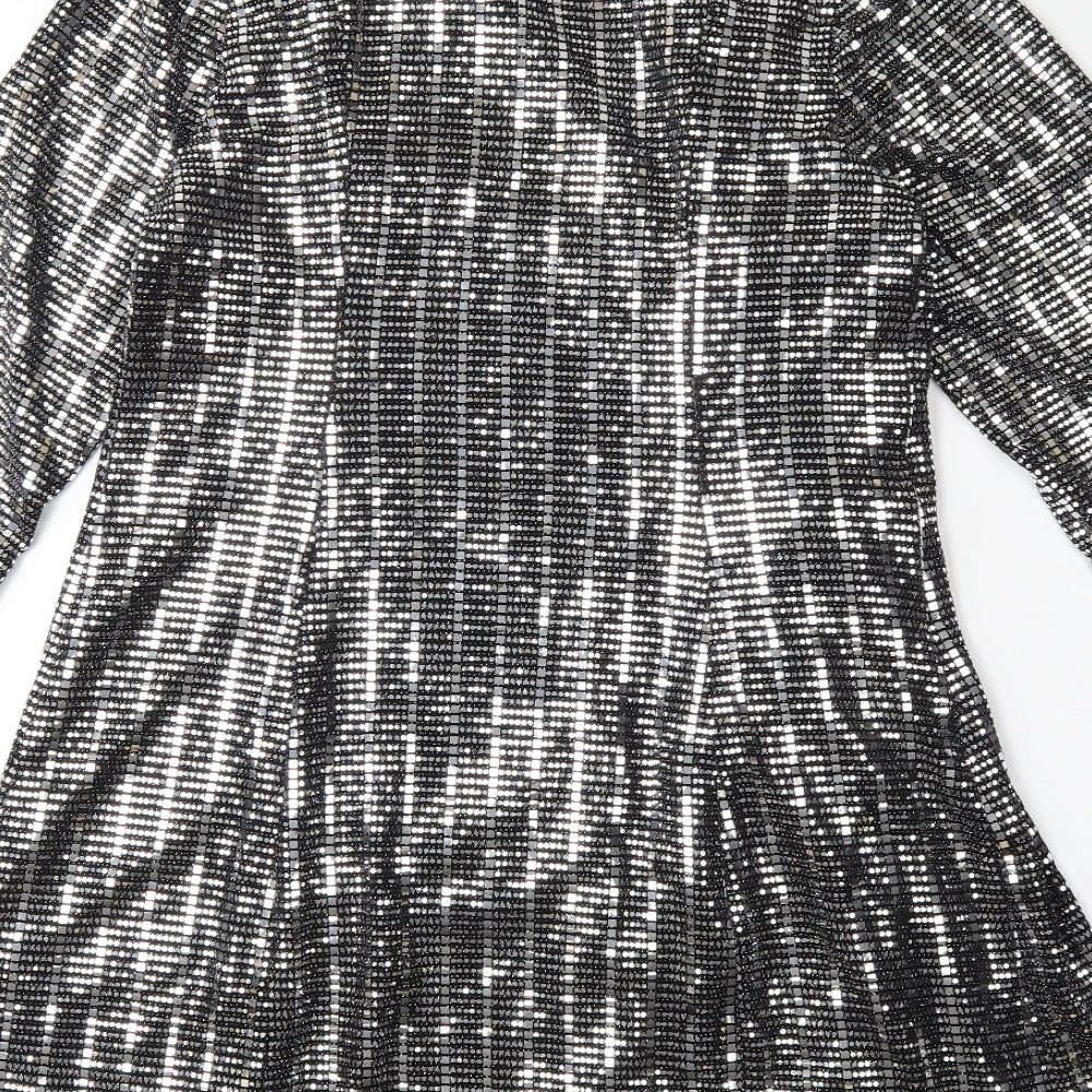 F&F Womens Silver Jacket Dress Size 12