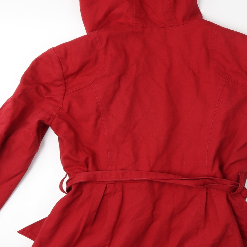 Anton & Alison Womens Red Overcoat Coat Size 10