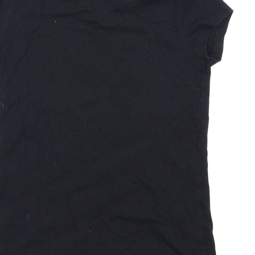 F&F Girls Black Basic T-Shirt Size 7-8 Years
