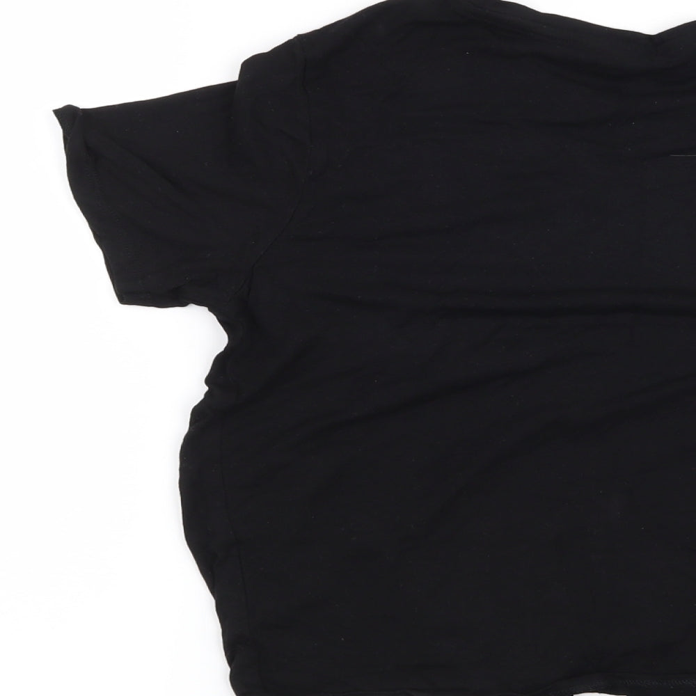 F&F Womens Black Basic T-Shirt Size 12