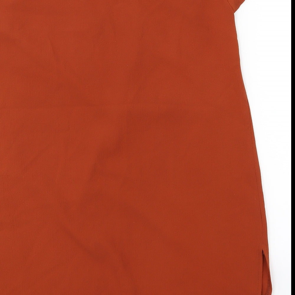New Look Womens Orange Basic Blouse Size 8