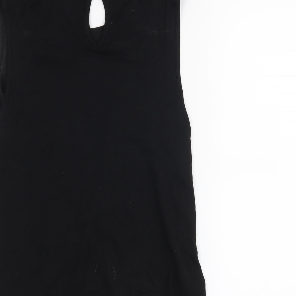 Topshop Womens Black Basic Tank Size 8