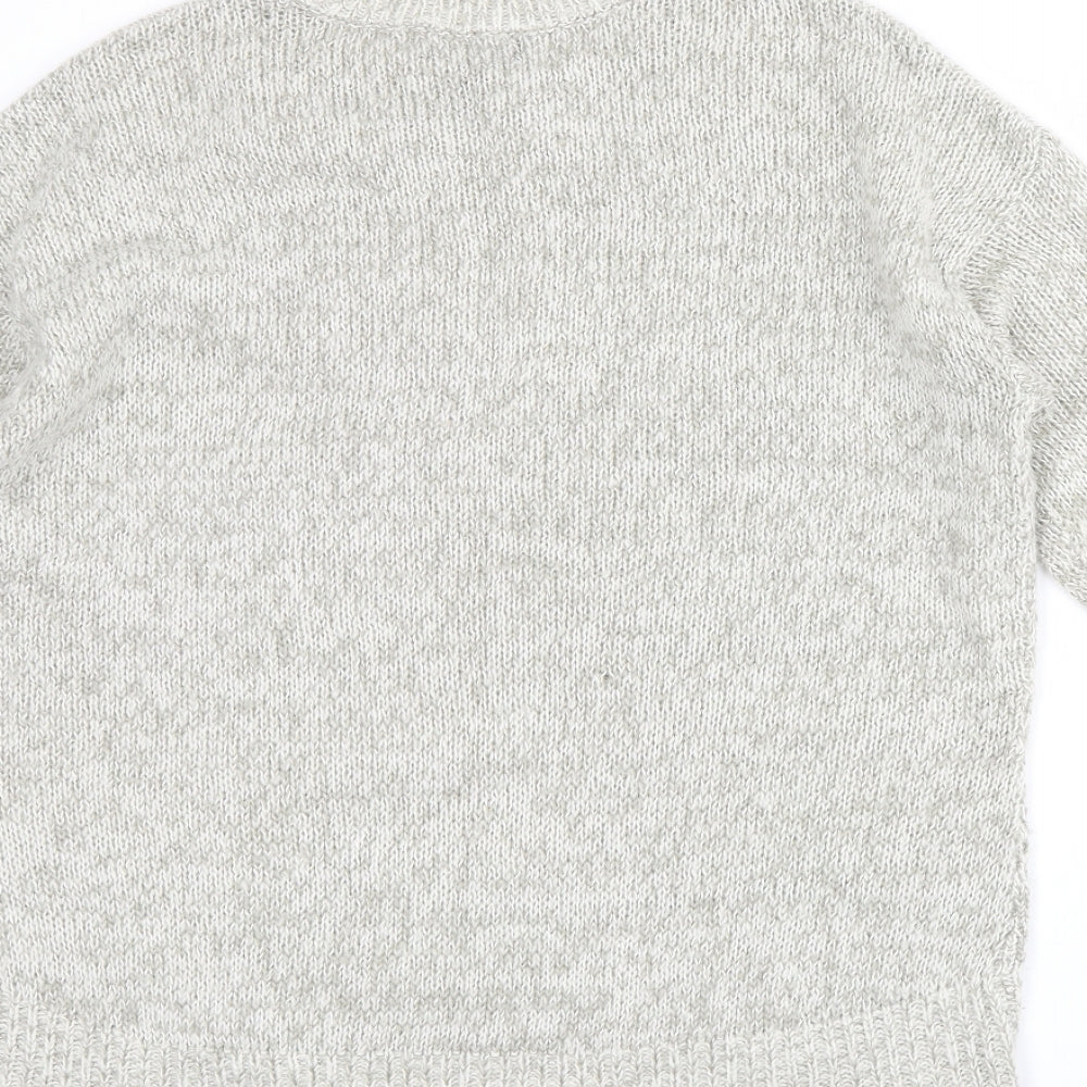 New Look Womens Grey Pullover Jumper Size M