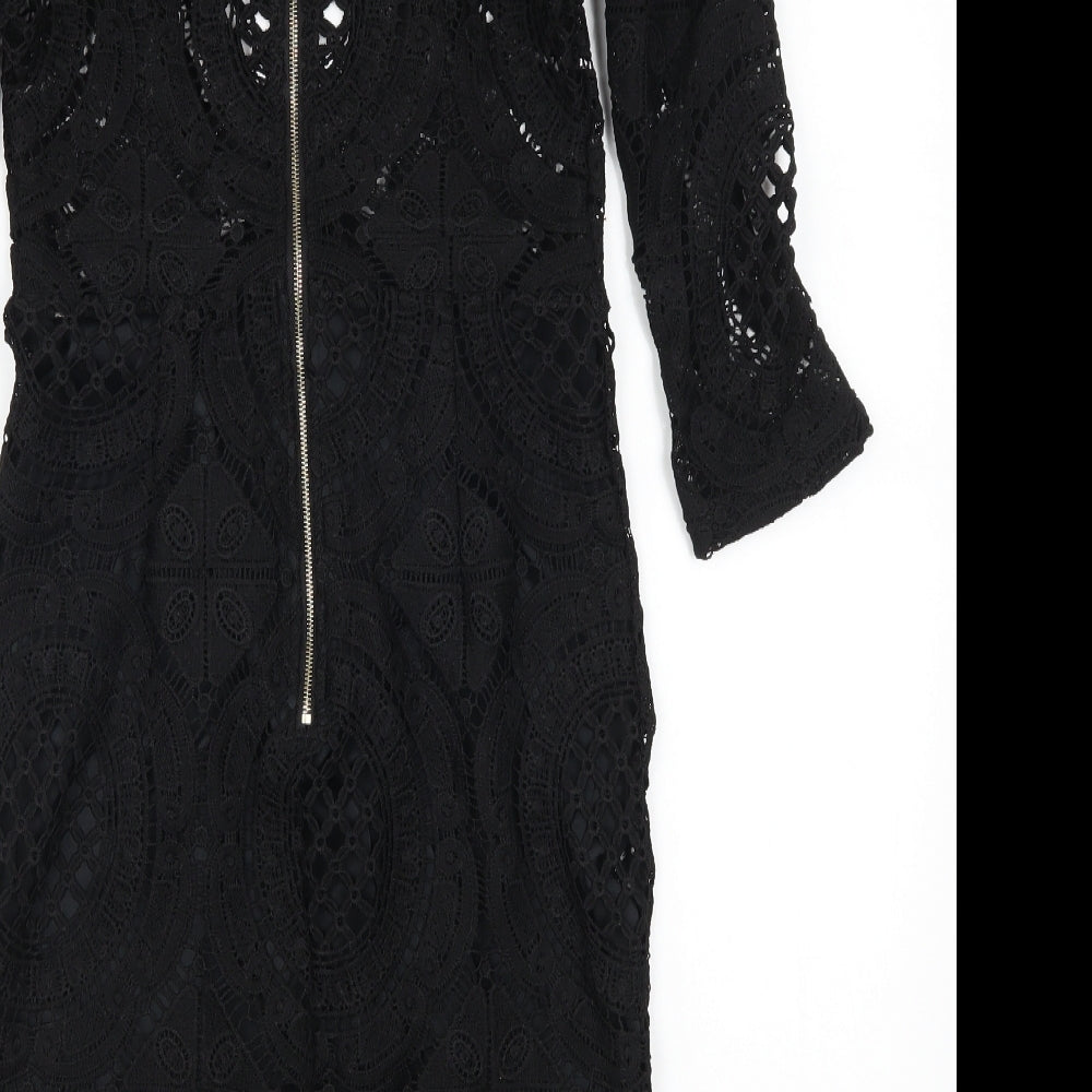 Love & Other things Womens Black Mini Size S - see through top