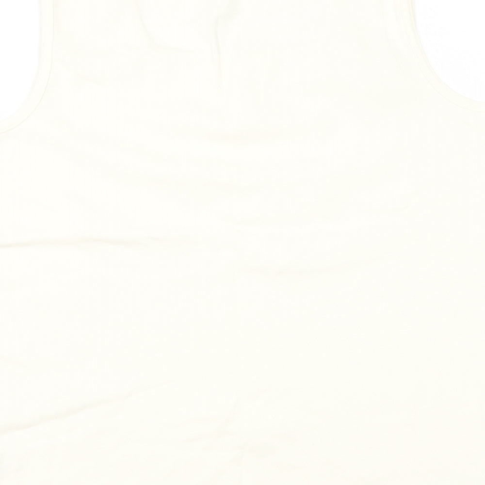 Bon Marche Womens Ivory Basic T-Shirt Size M