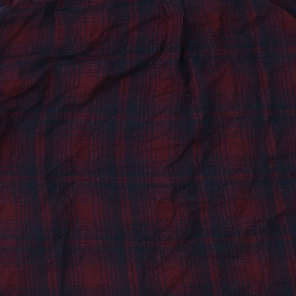 French Connection Mens Purple Check Button-Up Size XL