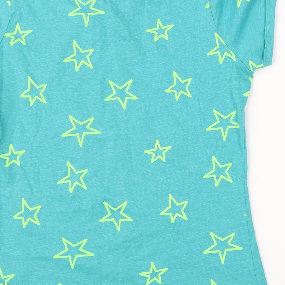TEX Boys Green Basic T-Shirt Size 9-10 Years - Star Print