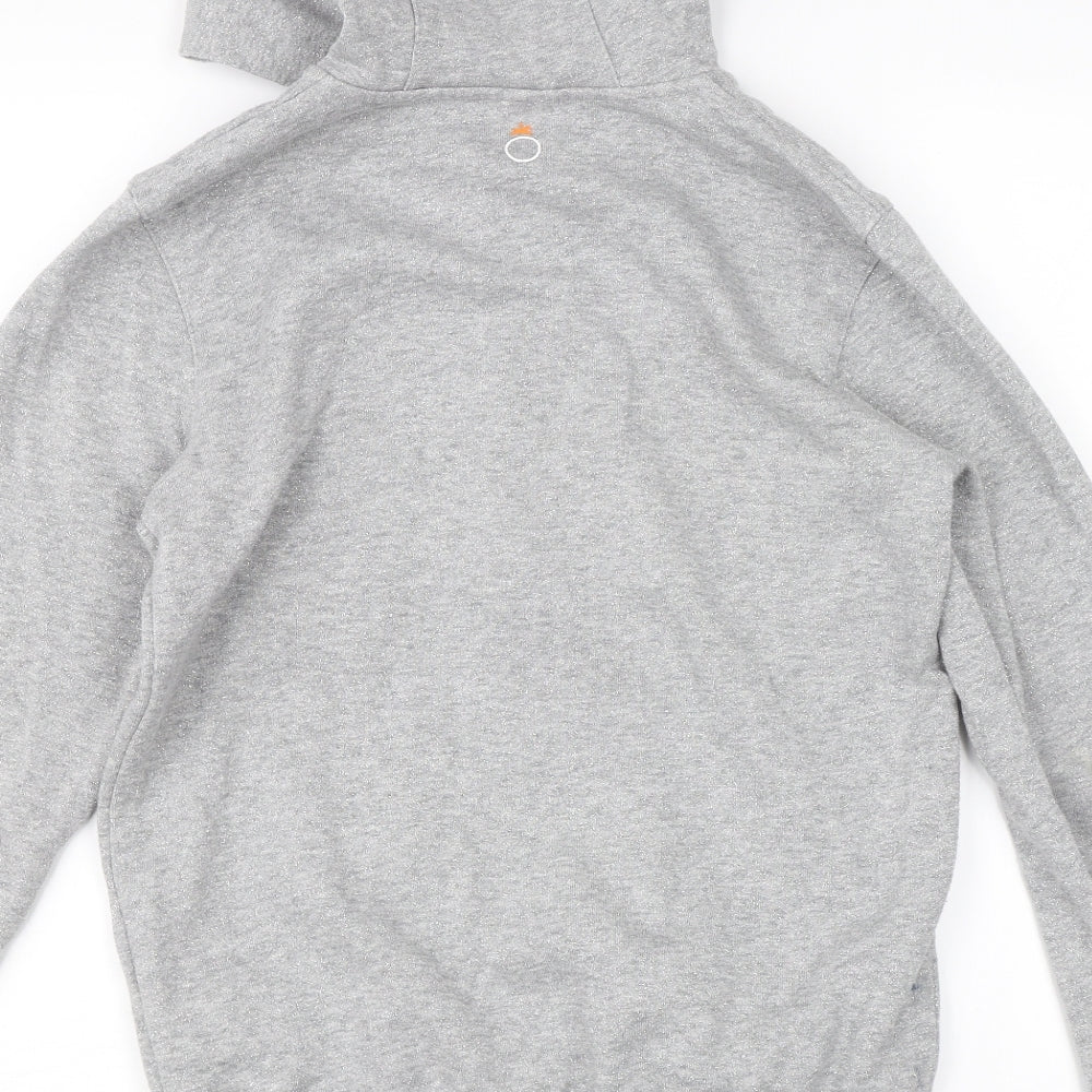 DECATHLON Girls Grey Full Zip Hoodie Size 12-13 Years