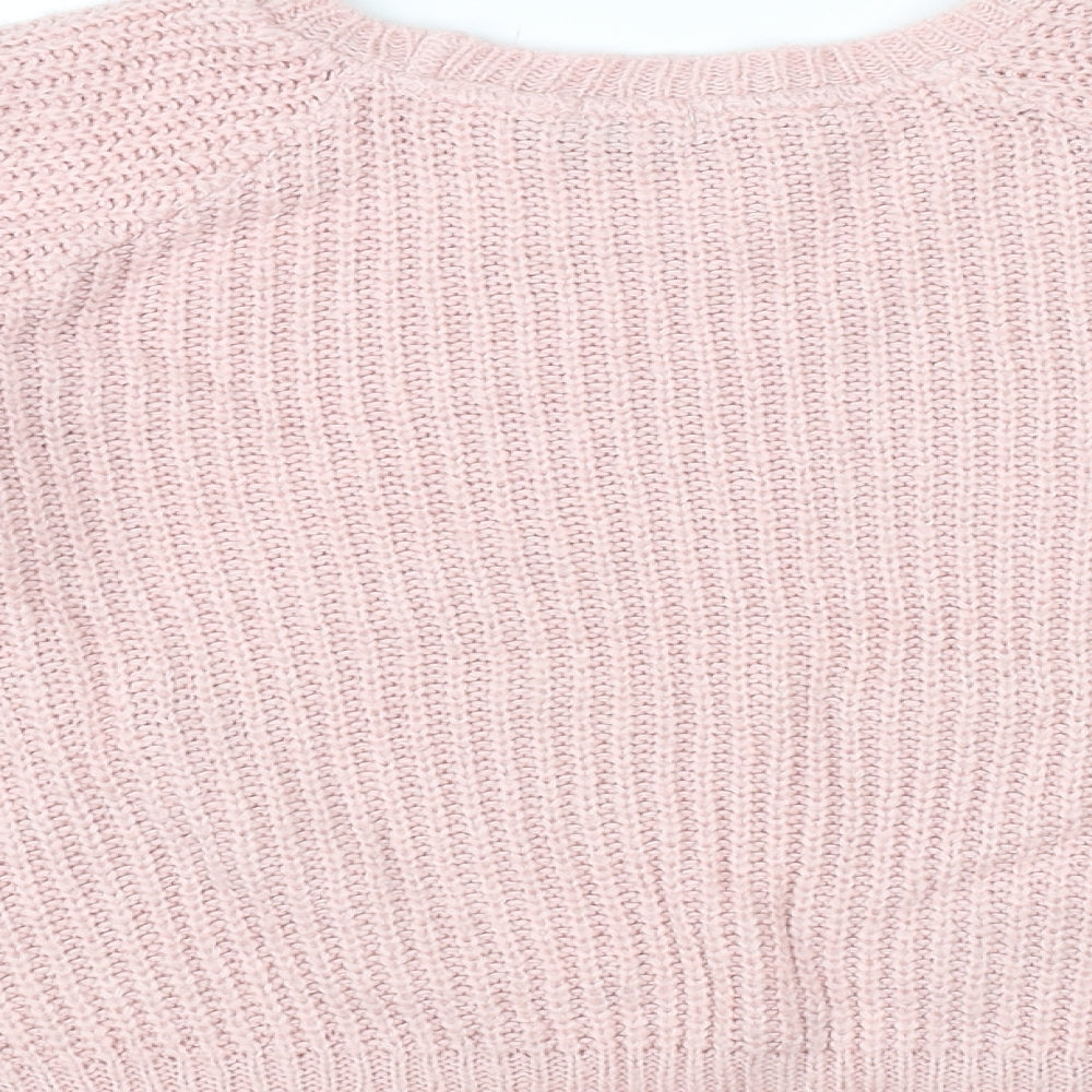 F&F Girls Pink Pullover Jumper Size 8-9 Years