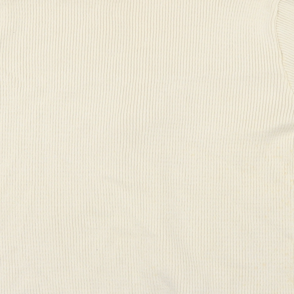 Casual Womens Ivory Cardigan Jumper Size 16