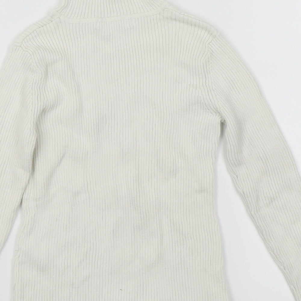 Asda George Girls White Basic T-Shirt Size 6-7 Years