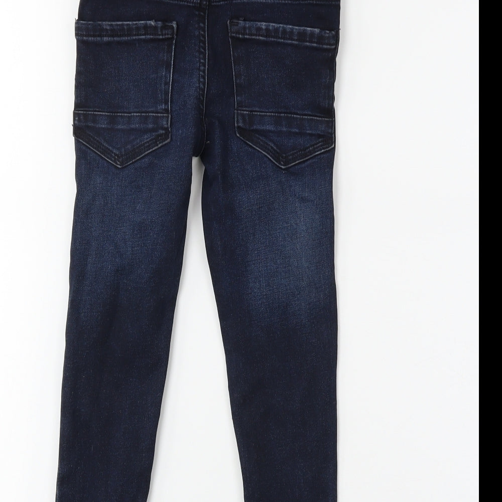 Preworn Boys Blue Denim Skinny Jeans Size 5 Years