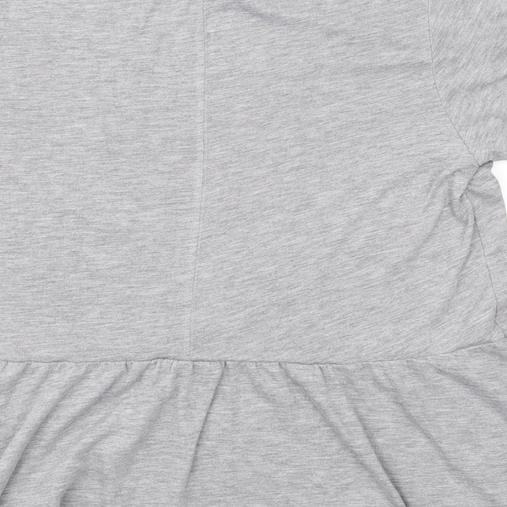 River Island Womens Grey Jersey Basic T-Shirt Size 8