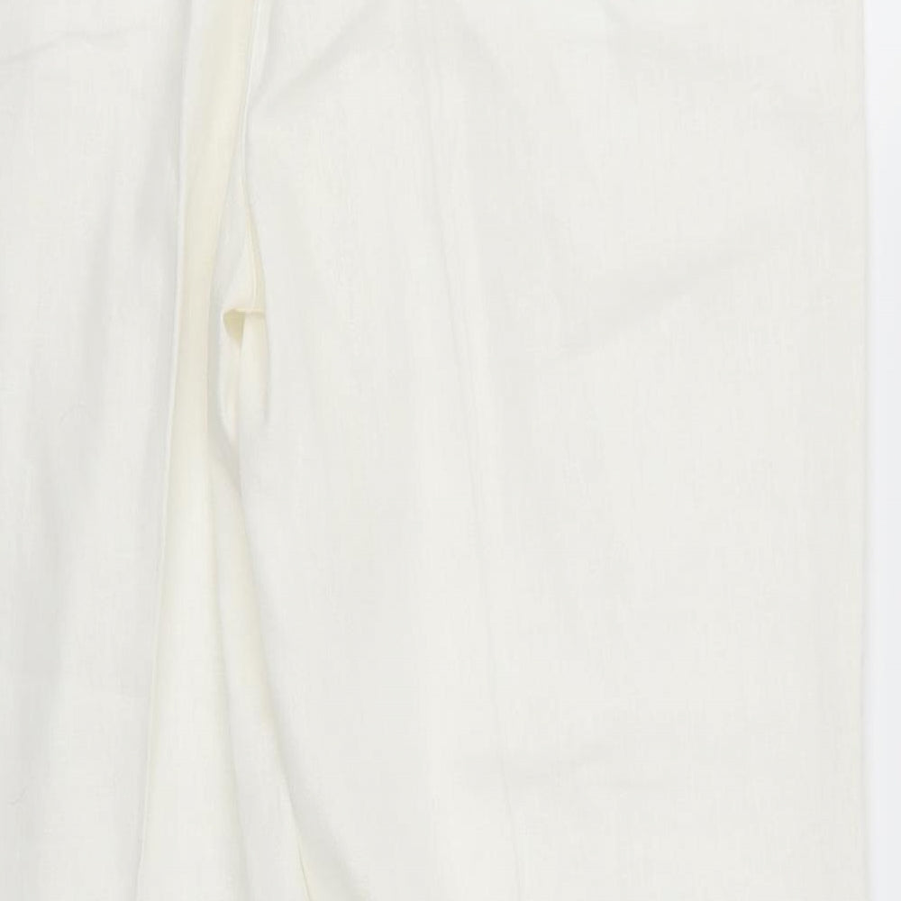 Anna Rose Womens White Trousers Size 16 L29.5 in