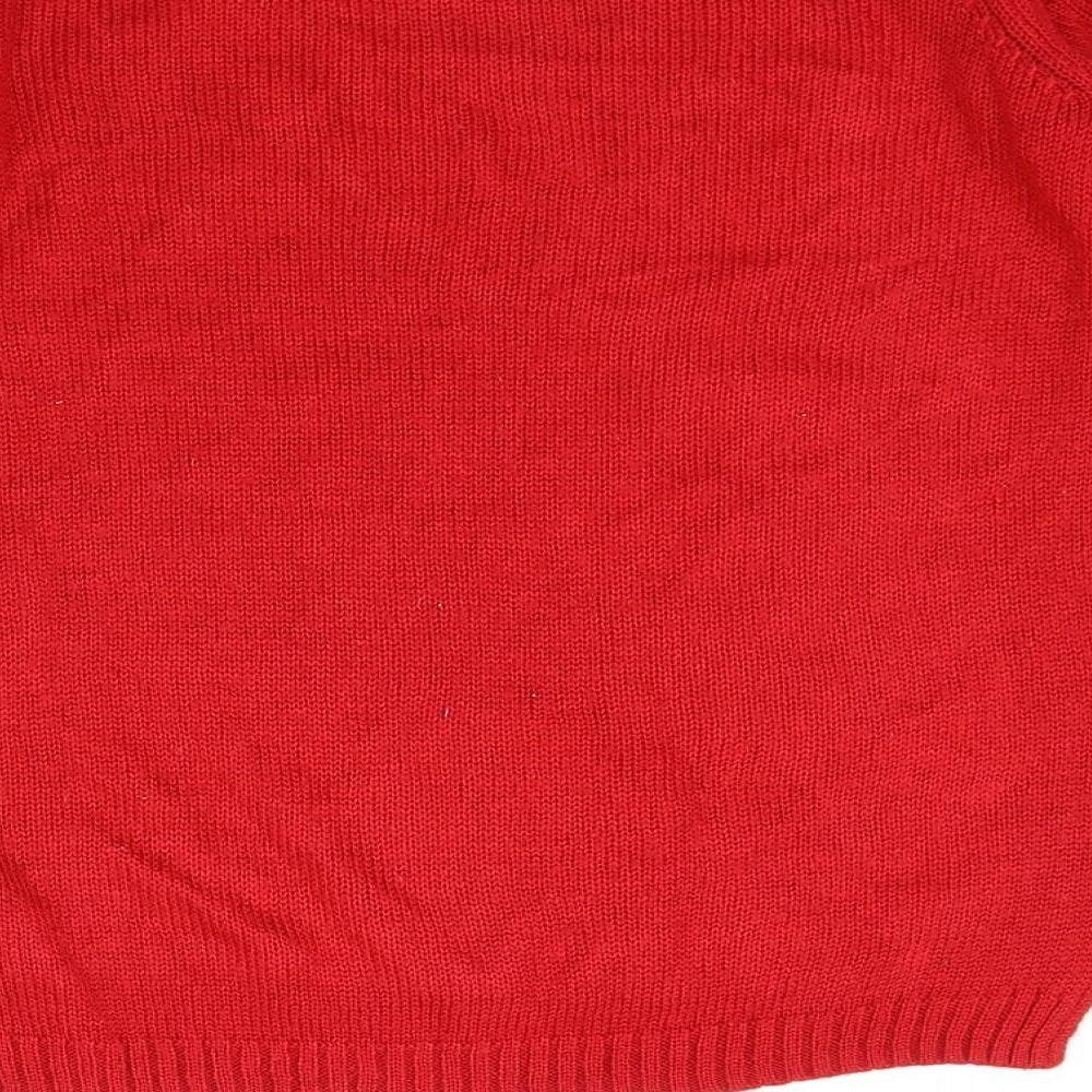 H&M Girls Red Pullover Jumper Size 13-14 Years