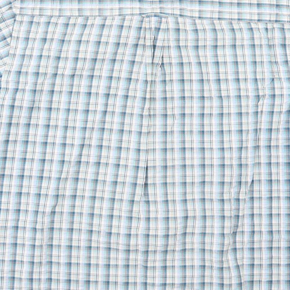 EWM Mens Blue Striped Woven Button-Up Size XL