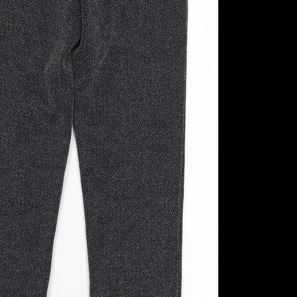 straight led Womens Black Trousers Size 10 L25 in