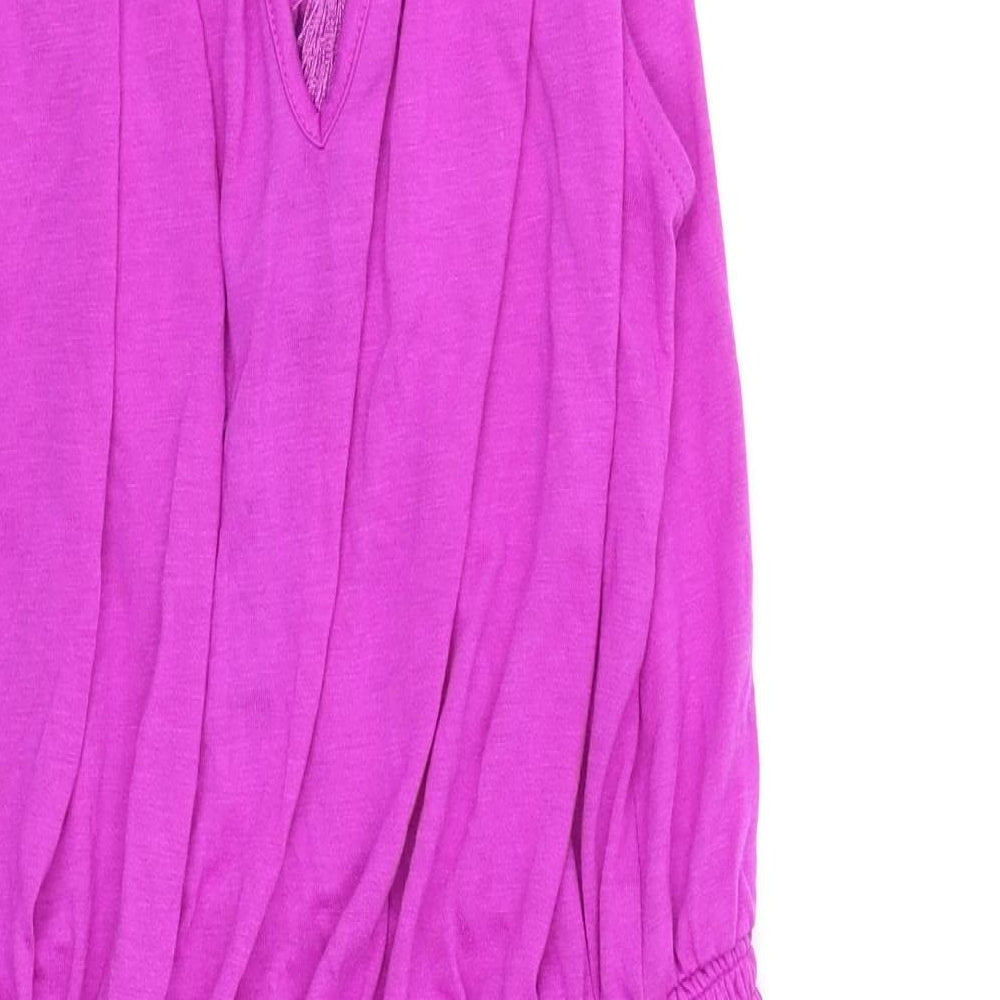Very Womens Purple T-Shirt Dress Size 12