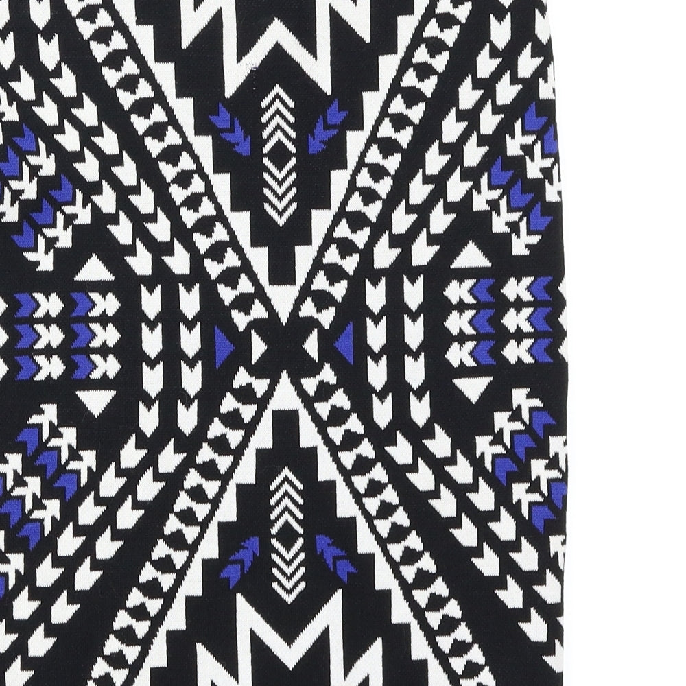 H&M Womens Multicoloured Geometric Straight & Pencil Skirt Size 8