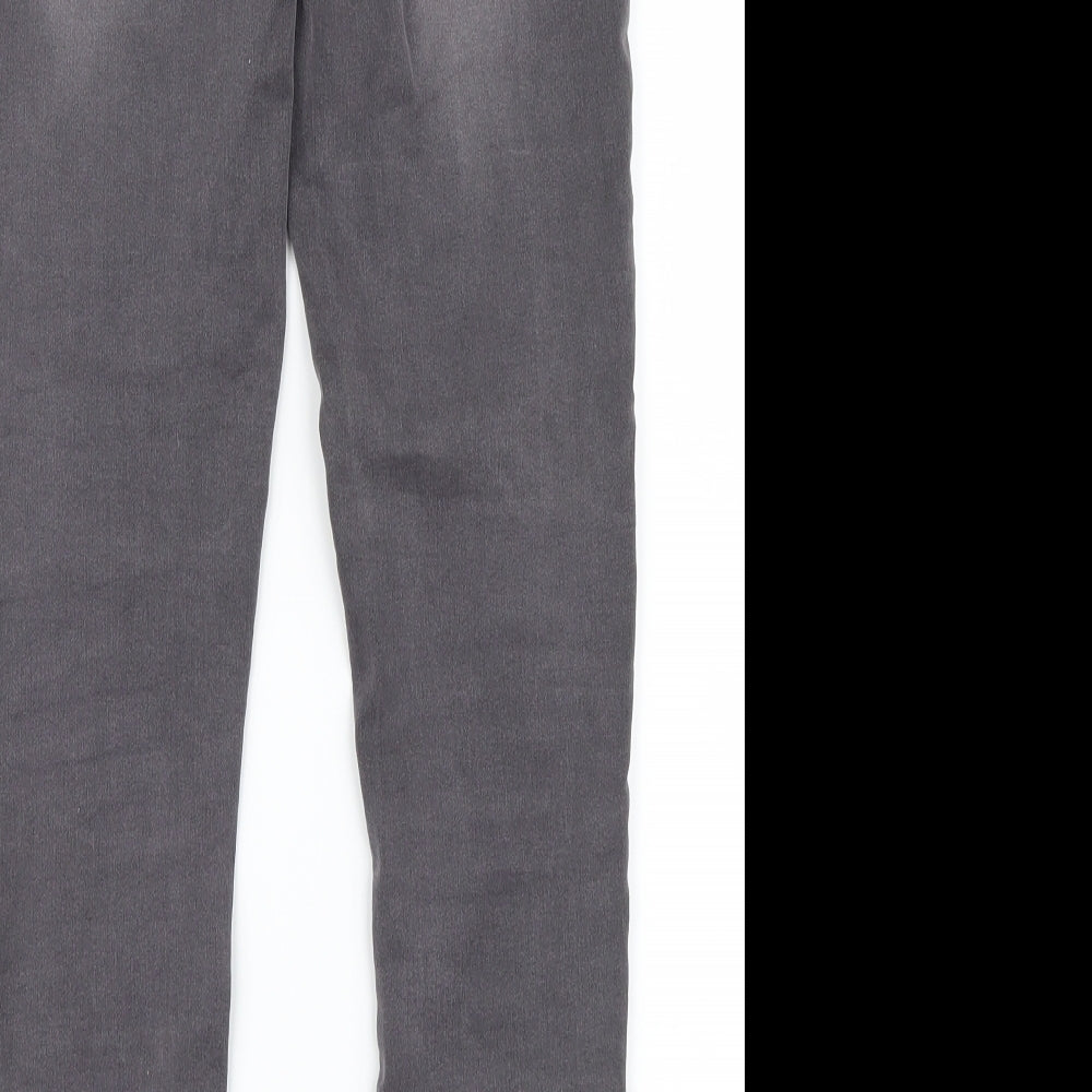 Dorothy Perkins Womens Grey Denim Straight Jeans Size 8 L26 in