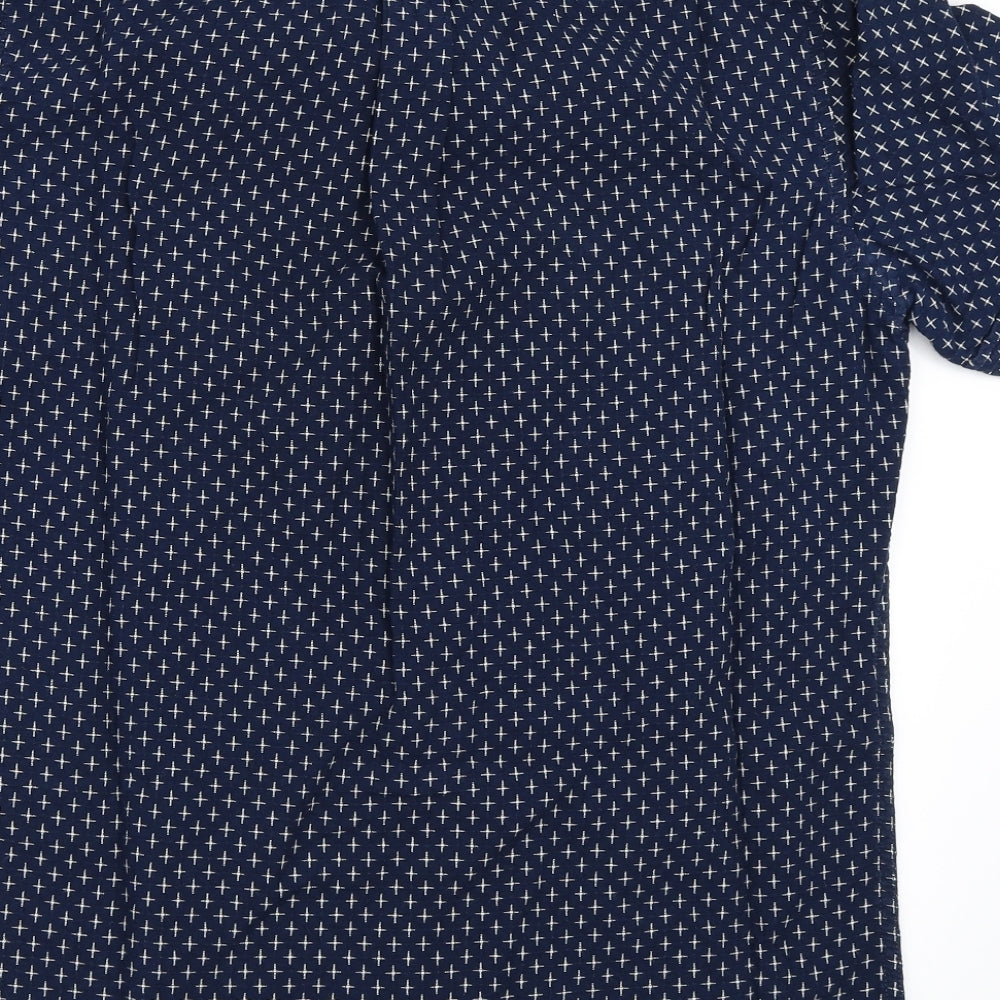 NEXT Mens Blue Button-Up Size S