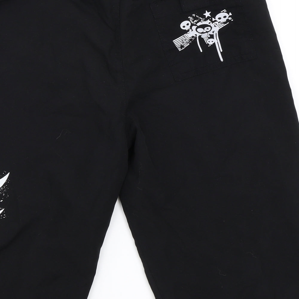 Urban Outlaws Boys Black Bermuda Shorts Size 9-10 Years