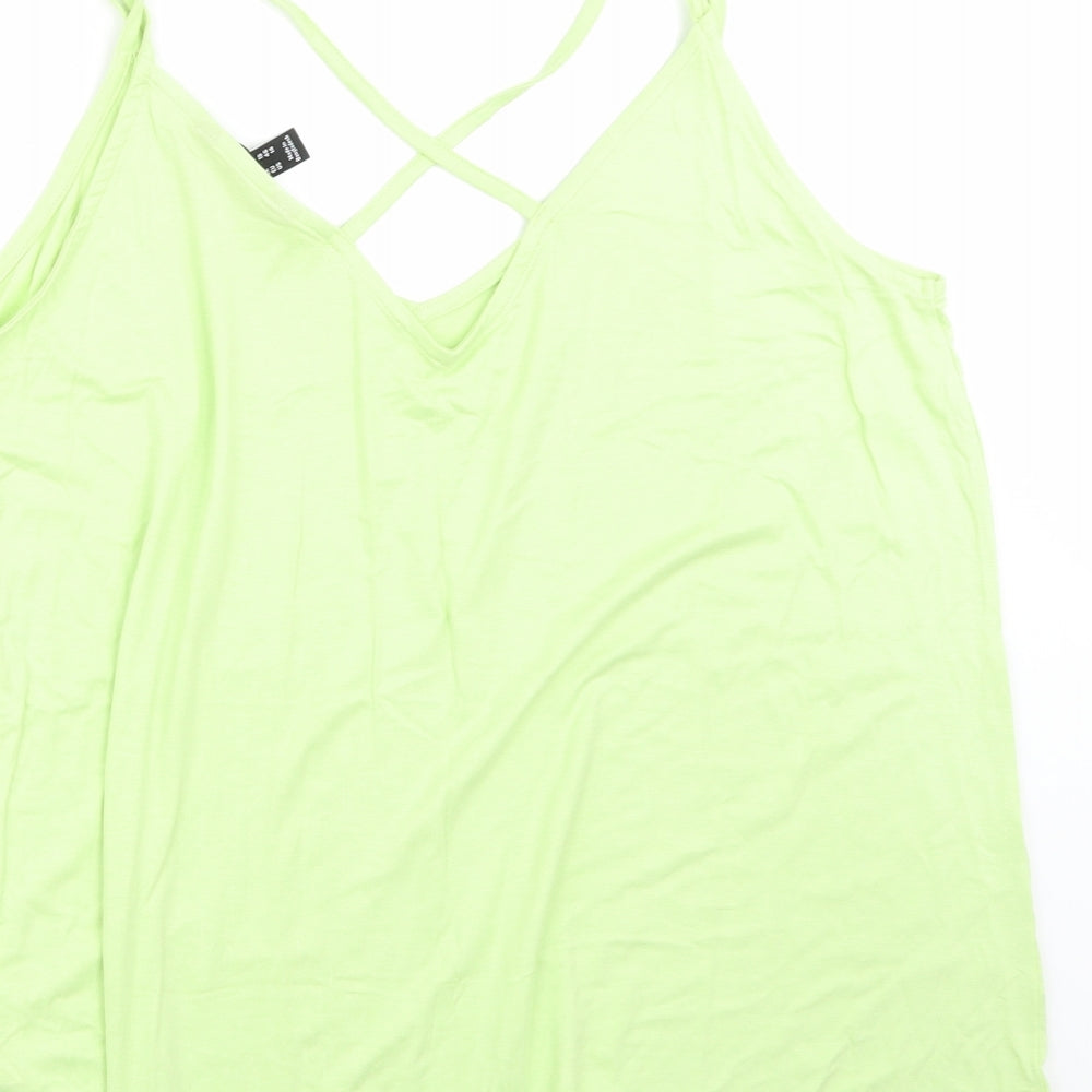 Newlook Womens Green Basic Tank Size 18