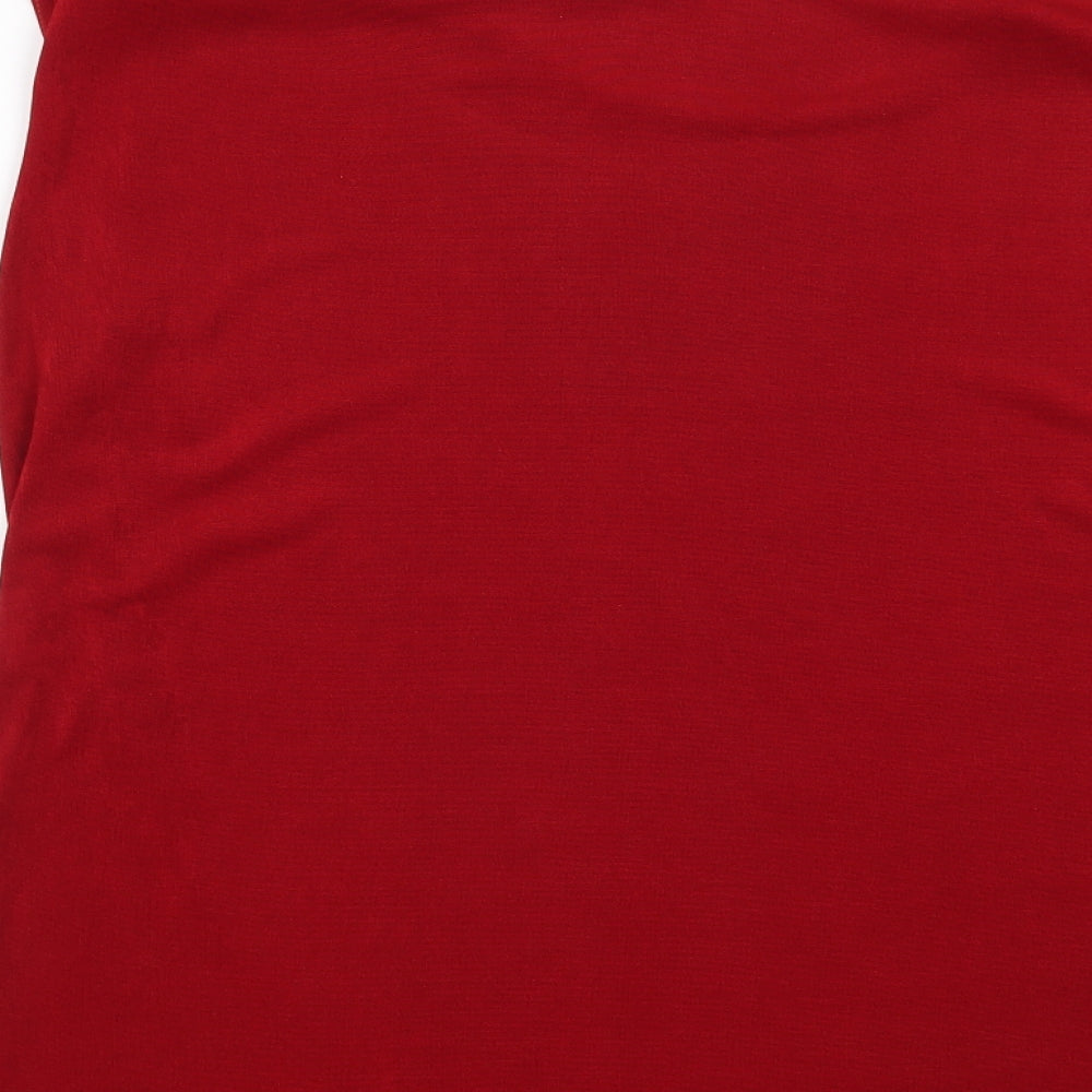 Gazelle Womens Red Basic Blouse Size L