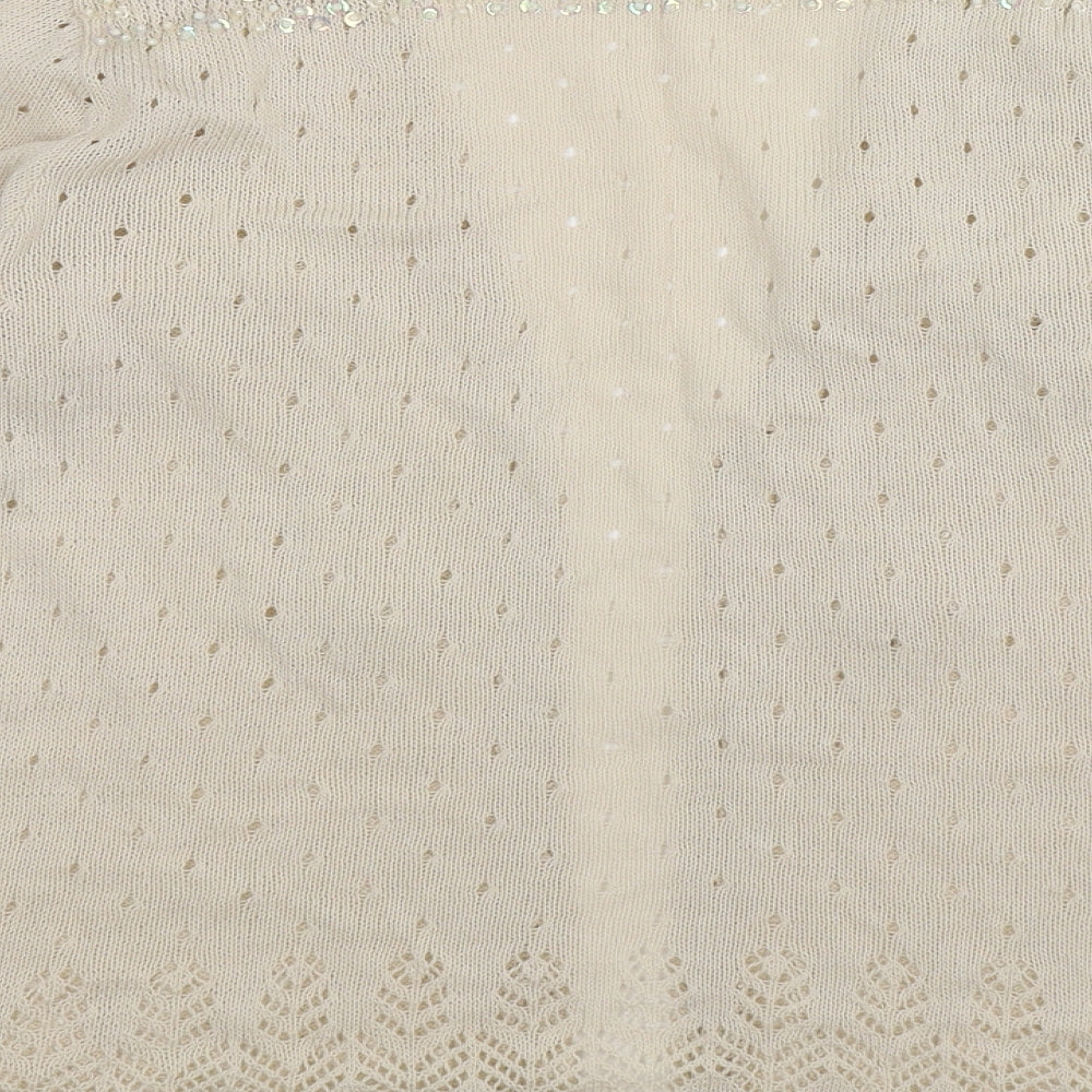 Abel Womens Beige Cardigan Jumper Size 2XL