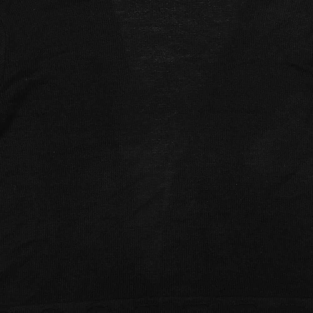 Elite Collection Womens Black Knit Cardigan Jumper Size XL