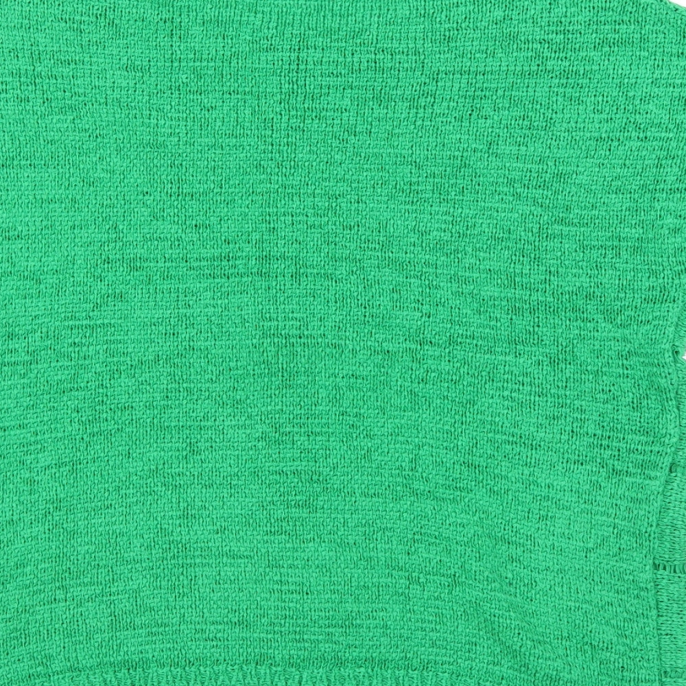 M&Co Womens Green Knit Pullover Jumper Size L