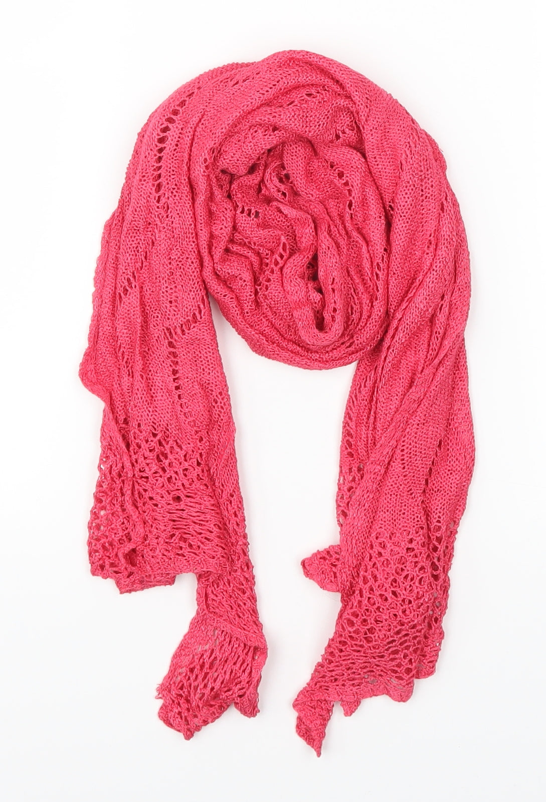 Preworn Unisex Pink Scarf - See Through