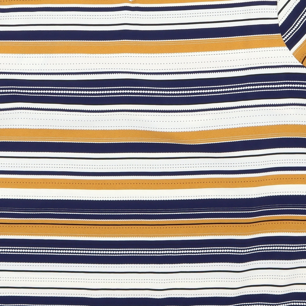 Primark Womens Blue Striped Basic Blouse Size 12