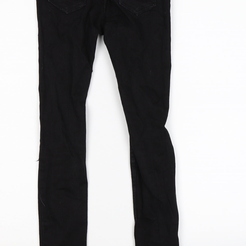 A2Z 4 kids Girls Black Denim Skinny Jeans Size 11-12 Years - distressed