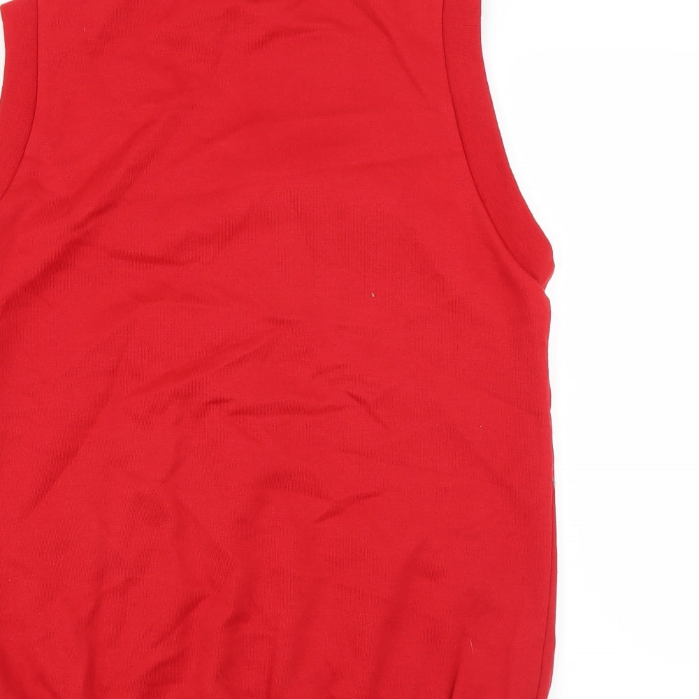 Preworn Womens Red Cardigan Sweatshirt Size S