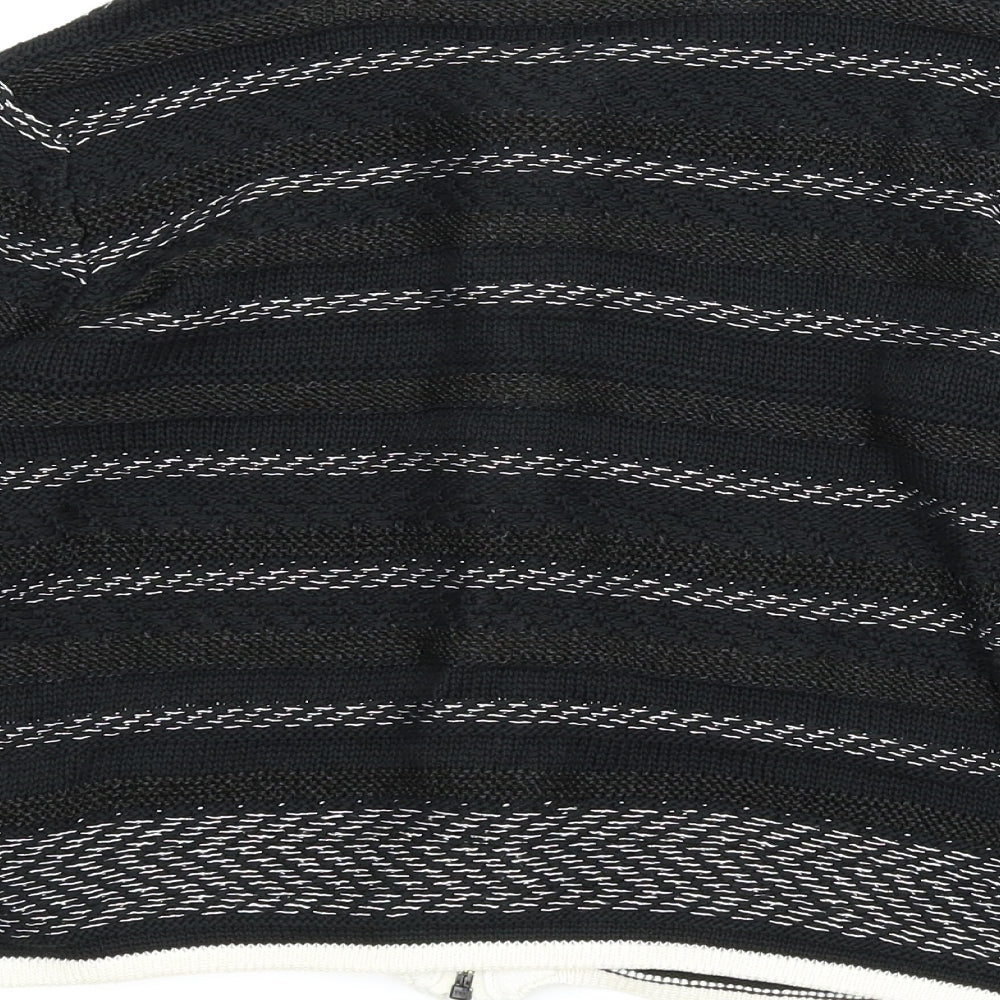 M&S Womens Black Full Zip Jumper Size 8