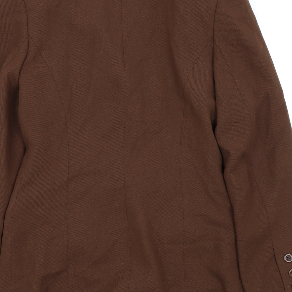 Preworn Womens Brown Jacket Blazer Size 8